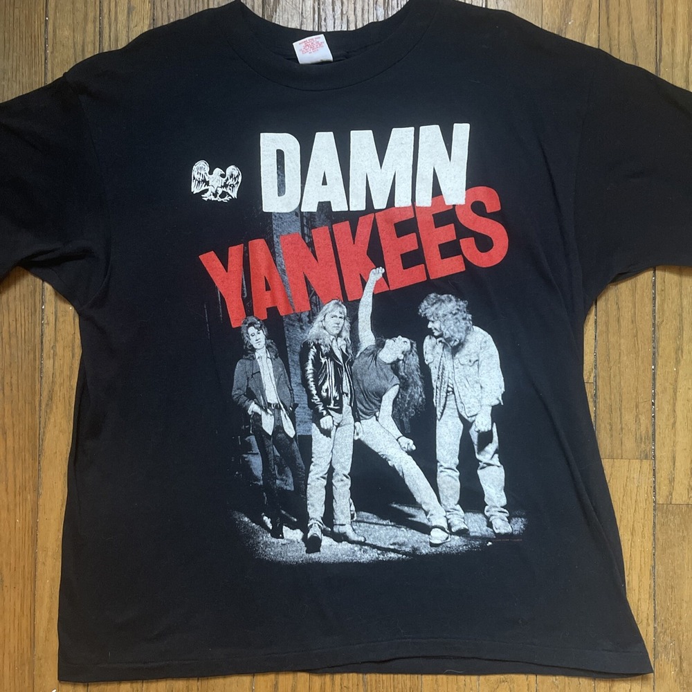 Vintage NOS 1990 Damn Yankees Tour T-Shirt XL Single Stitch OLD STOCK Ted Nugent